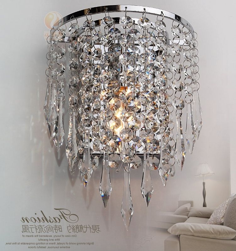 Well Known Modern Luxury K9 Crystal Led Wall Lights Lamp Aluminum Wall Mounted With Wall Mounted Chandeliers (View 6 of 10)