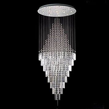 Well Known New ! Modern Contemporary Chandelier "rain Drop" Chandeliers H 100 Throughout Contemporary Chandeliers (View 3 of 10)