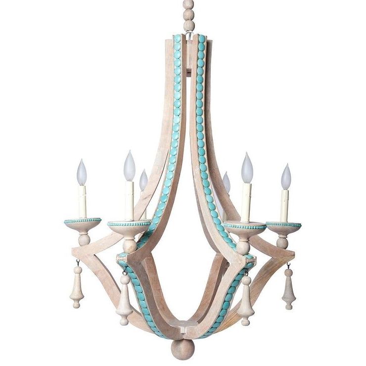 Well Known Turquoise Chandelier I Layla Grayce Within Turquoise Wood Bead Chandeliers (View 9 of 10)