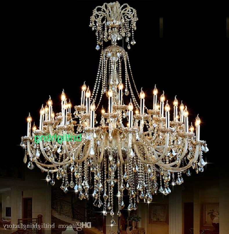 Well Liked Extra Large Crystal Chandelier Lighting Entryway High Ceiling With Traditional Crystal Chandeliers (Photo 7 of 10)