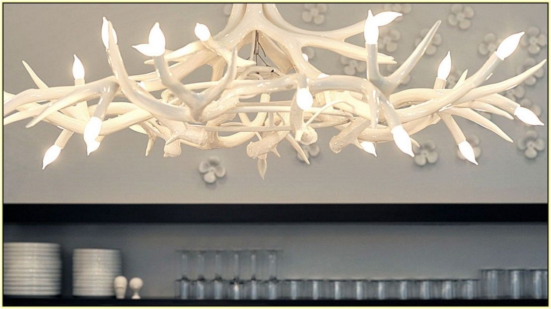 White Antler Chandelier Modern Home Design Ideas Incredible And 19 Pertaining To Trendy Modern Antler Chandelier (View 9 of 10)