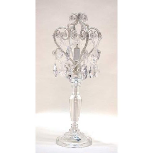 White Diamond Chandelier Table Lamp Sleeping Partners Home Fashions Regarding 2018 Mini Chandelier Table Lamps (View 3 of 10)