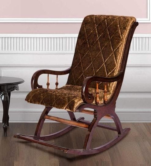 2018 Rocking Chairs For Adults In Buy Rocking Chair In Dark Brown Colourkarigar Online – Rocking (View 9 of 20)