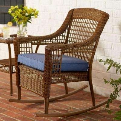 Best And Newest Weather Resistant – Rocking Chairs – Patio Chairs – The Home Depot Pertaining To Patio Rocking Chairs With Cushions (Photo 5 of 20)