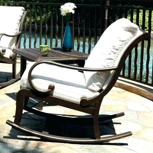 Current Patio Rocking Chair Set Patio Double Rocking Chair Outdoor Rocking Pertaining To Rocking Chairs For Patio (Photo 5 of 20)