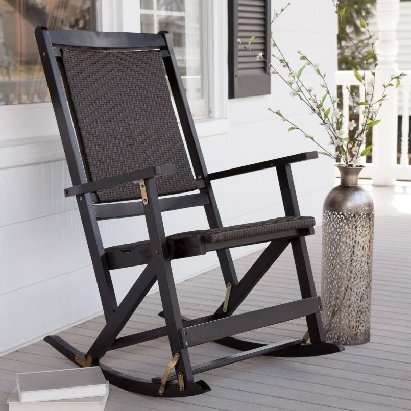 Famous Outdoor Rocking Chairs With Regard To Attractive Modern Outdoor Rocker Incredible Black Outdoor Rocking (View 16 of 20)