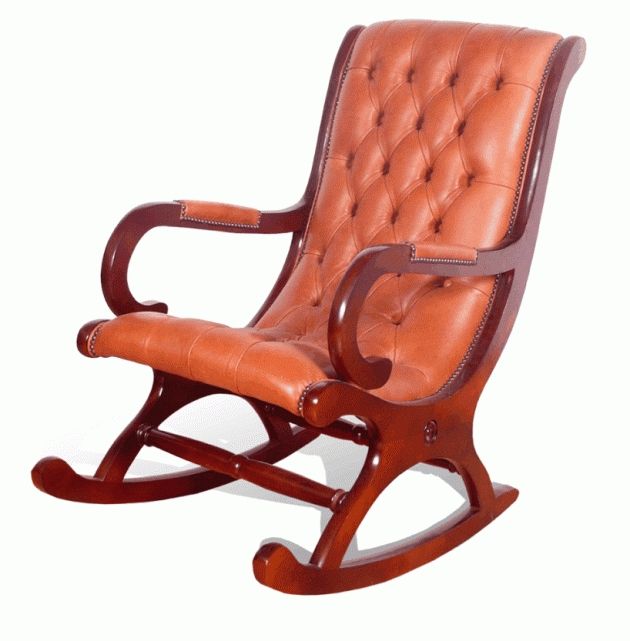 Favorite Vintage Rocking Chair With Leather Cushion – Plushemisphere Regarding Rocking Chairs With Cushions (Photo 16 of 20)