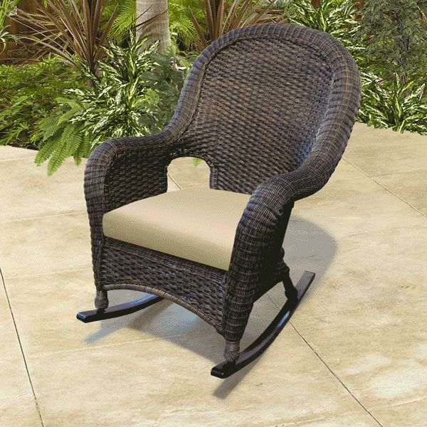 Impressive Plain Outdoor Wicker Rocking Chairs Wicker Patio Rocking For Famous All Weather Patio Rocking Chairs (View 5 of 10)