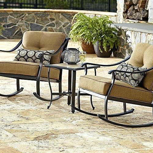 Most Up To Date Outdoor Rocking Chair Set La Z Boy 3 Piece Bistro Patio And Table Within Outside Rocking Chair Sets (Photo 1 of 20)