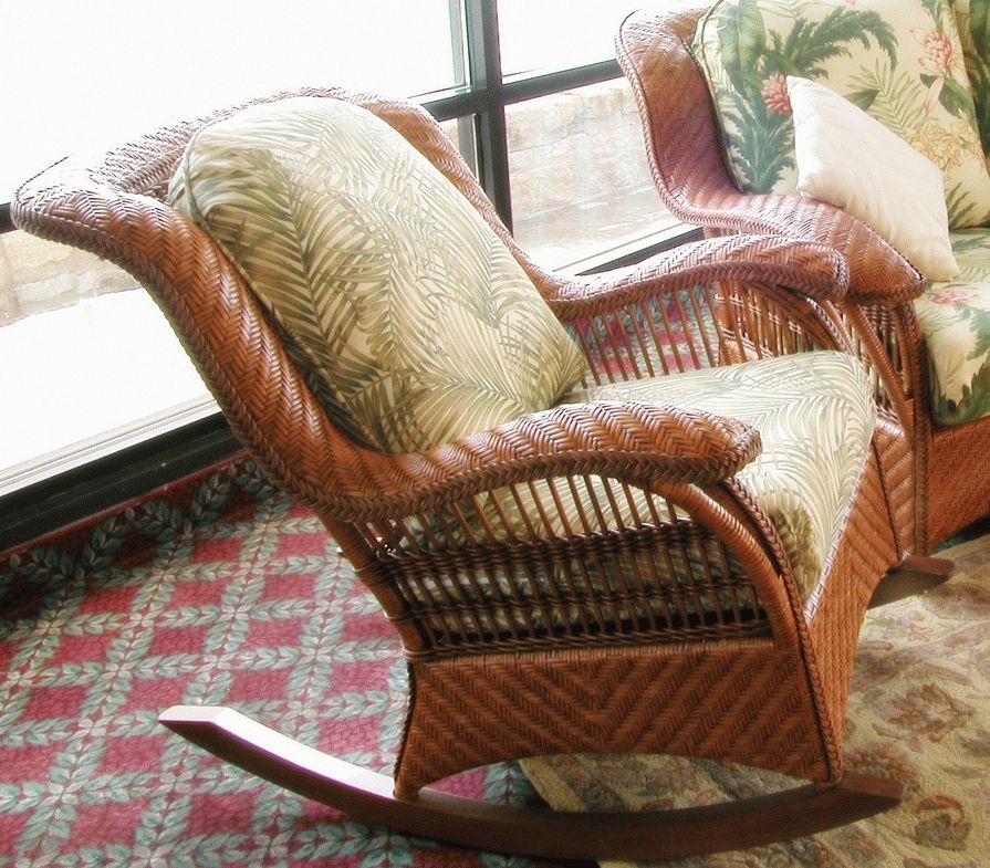 Most Up To Date Wicker Rocking Chairs With Cushions In Rattan Rocker Cushions (Photo 2 of 20)