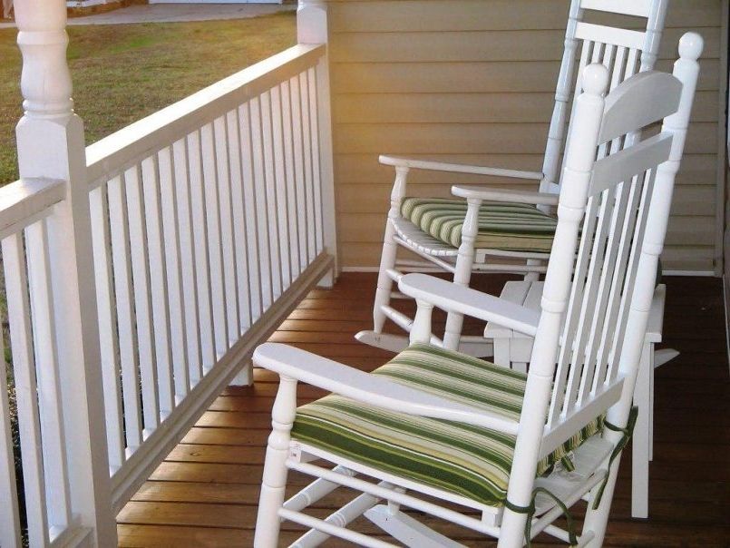 Outdoor Rocking Chairs With Cushions Regarding Fashionable Outdoor Rocking Chair Cushions Strip : Beautiful Outdoor Rocking (View 18 of 20)