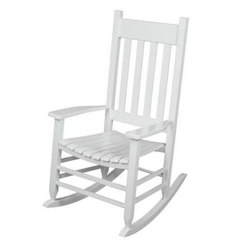 Outdoor Vinyl Rocking Chairs Throughout 2018 Amazon : Outdoor Rocking Chair White The Solid Hardwood Chairs (View 1 of 20)