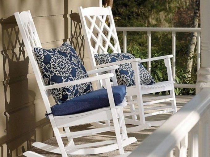 Patio Rocking Chairs With Cushions Regarding Most Recently Released Furniture: Sensational Patio Rocking Chair Cushions Applied To Your (Photo 8 of 20)