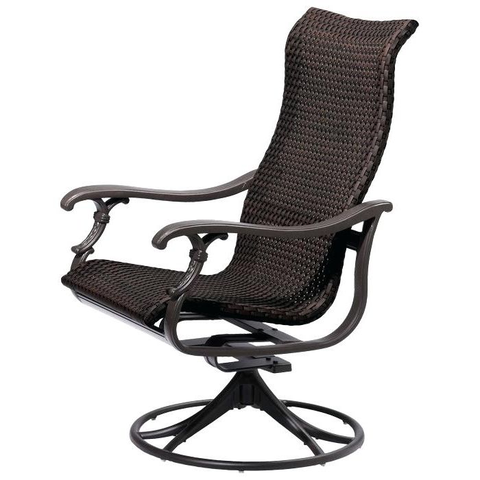 Patio Rocking Swivel Chairs For Well Liked Swivel Lawn Chairs Woven Swivel Rocker Swivel Patio Chairs On Sale (Photo 1 of 20)