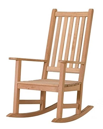 Popular Amazon : Oxford Garden Franklin Shorea Rocking Chair : Patio Within Rocking Chairs For Garden (View 12 of 20)