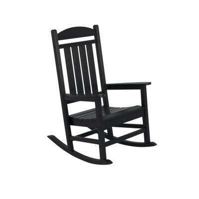 Popular Black Rocking Chairs Regarding Black – Rocking Chairs – Patio Chairs – The Home Depot (Photo 1 of 20)
