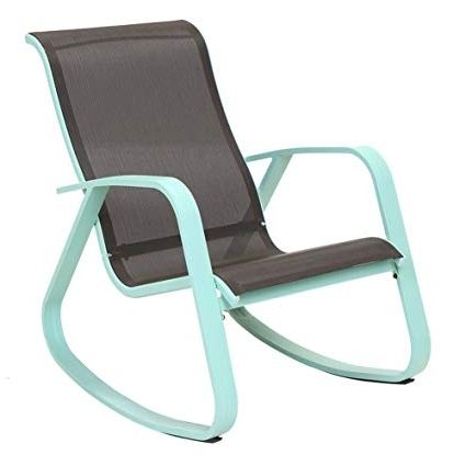 Popular Modern Patio Rocking Chairs With Regard To Amazon: Grand Patio Modern Swing Rock Chair Glider With Macaron (View 2 of 20)
