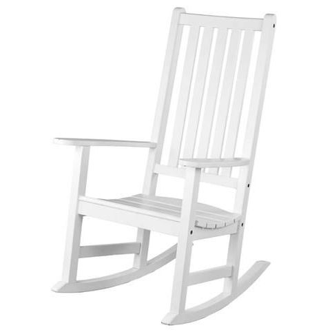 Recent Alexander Rose – New England White Rocking Chair – (fsc Cornis Wood Intended For Rocking Chairs At Roses (Photo 1 of 20)