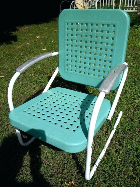 Retro Metal Patio Chairs New Ideas Outdoor Chair With Antique With Regard To Most Popular Retro Outdoor Rocking Chairs (View 4 of 20)
