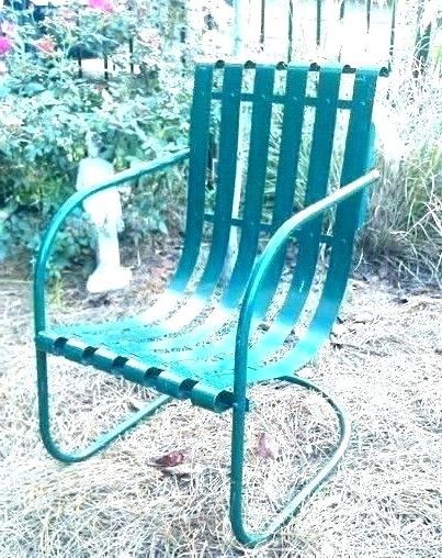 Retro Outdoor Rocking Chairs Throughout Trendy Metal Lawn Chair Vintage Outdoor Metal Rocking Chair Metal Outdoor (View 18 of 20)