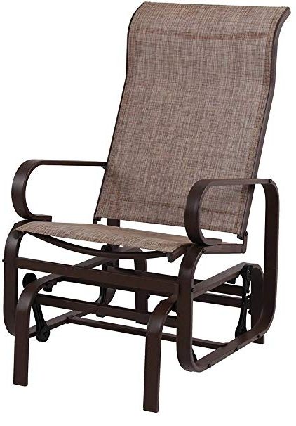Rocking Chairs For Patio Inside Most Up To Date Amazon : Phi Villa Swing Glider Chair Patio Rocking Chair Garden (View 13 of 20)