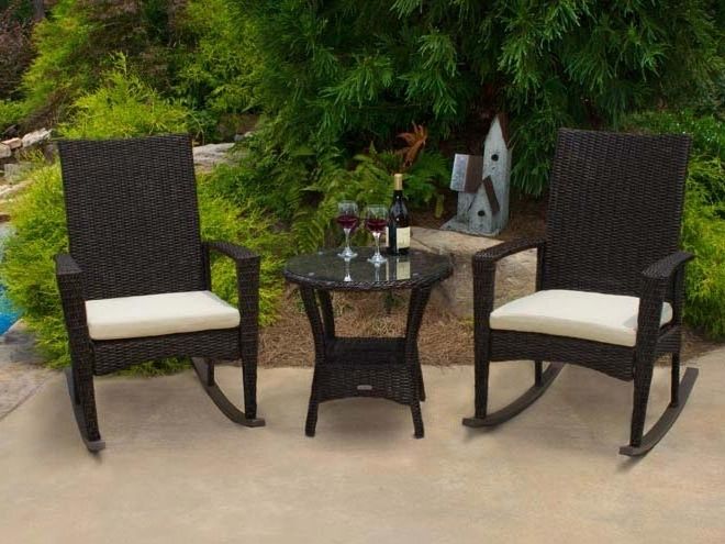 Trendy Resin Wicker Rocking Chairs In Tortuga Outdoor Bayview Rocking Chair – Wicker (View 14 of 20)