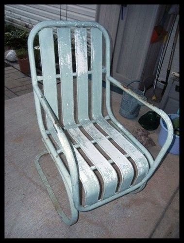 Vintage Antique Iron Metal Outdoor Rocking Pertaining To Current Retro Outdoor Rocking Chairs (View 15 of 20)