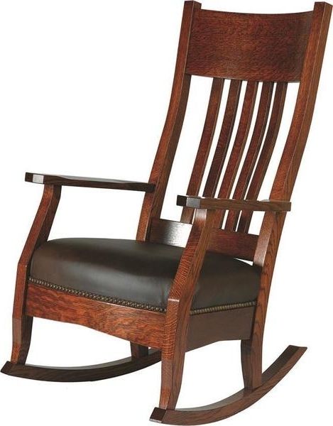 Well Known Mission Rocking Chair From Dutchcrafters Amish Furniture Inside Rocking Chairs With Footstool (View 14 of 20)