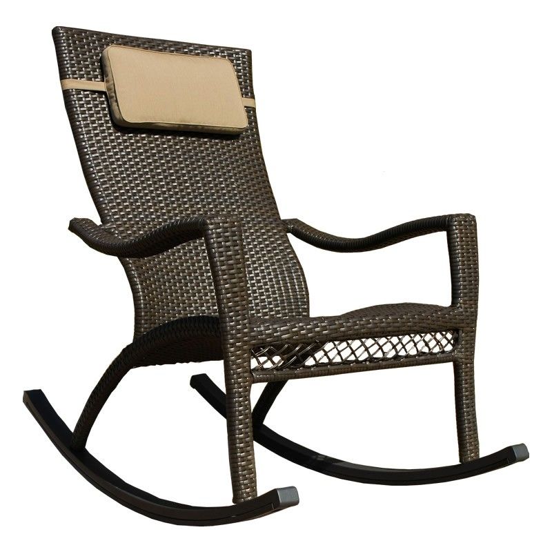 Well Known Outdoor Rocking Chairs With Regard To Tortuga Outdoor Tuscan Lorne Wicker Rocker – Wicker (View 8 of 20)