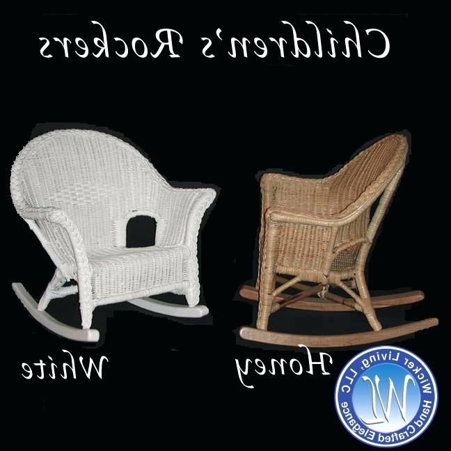 White Wicker Rocking Chair For Nursery For Newest White Wicker Rocking Chair Chairs For Outdoors Nursery – Goodbit (Photo 17 of 20)