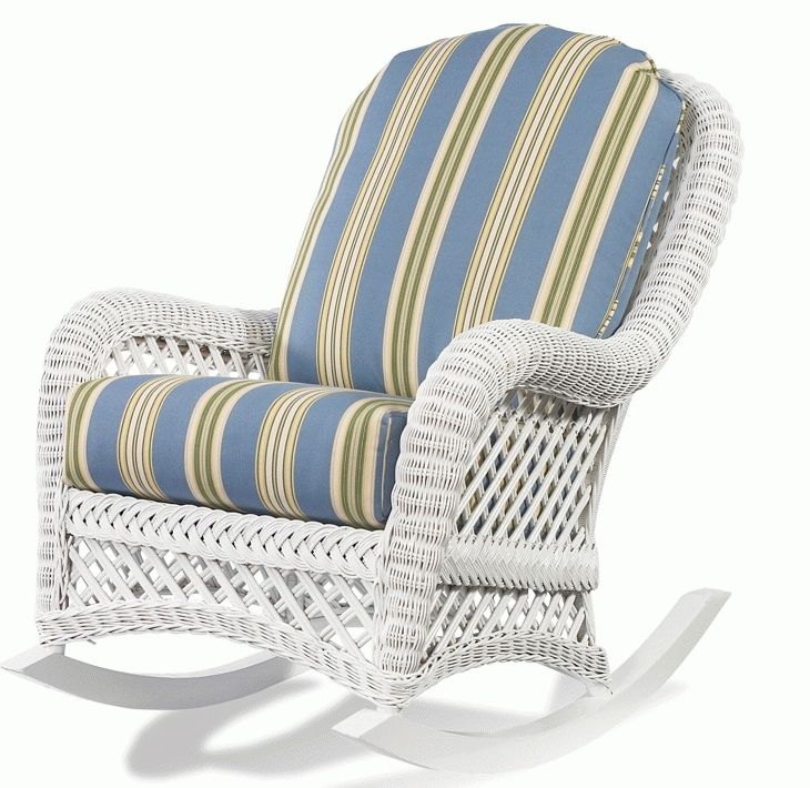 Featured Photo of Top 20 of Wicker Rocking Chairs with Cushions