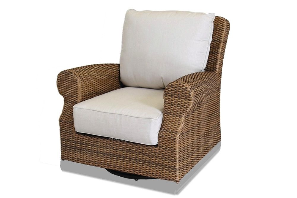 Widely Used Sunset West Santa Cruz Wicker Swivel Rocker – Wicker Rocking Chairs In Swivel Rocking Chairs (View 5 of 20)