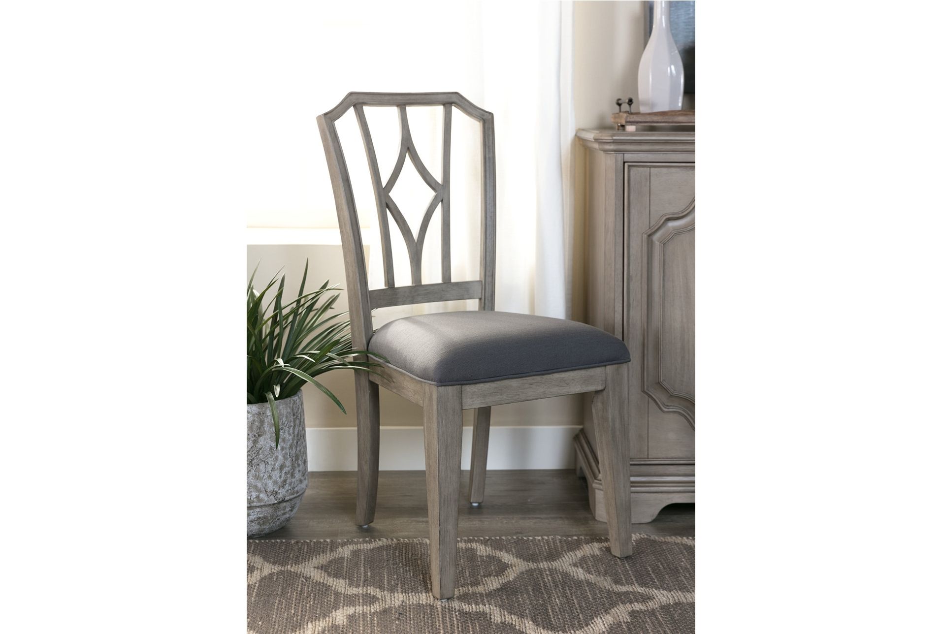 2017 Caira Upholstered Diamond Back Side Chair (Photo 6 of 20)