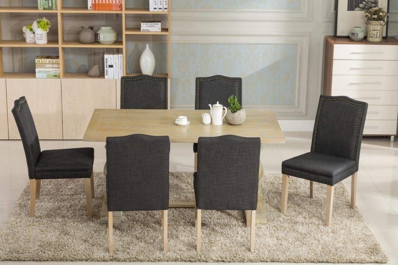 Amazon – Dara 7 Piece Dining Table Set With Chairs 6 Person With Well Known Alexa Firecracker Side Chairs (Photo 12 of 20)