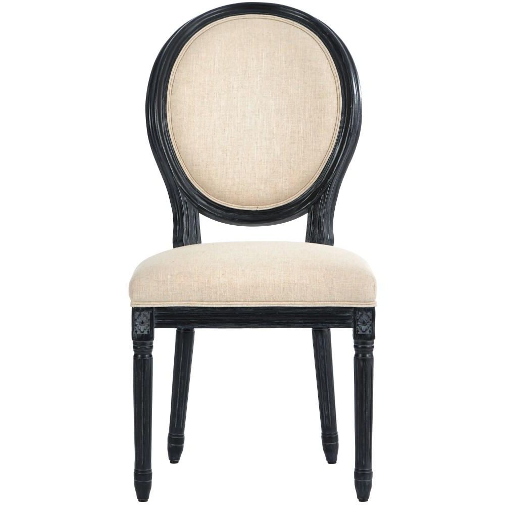 Becca Natural Linen Tufted Dining Chair (set Of 2) 1507000890 – The In Widely Used Hayden Ii Black Side Chairs (View 16 of 20)