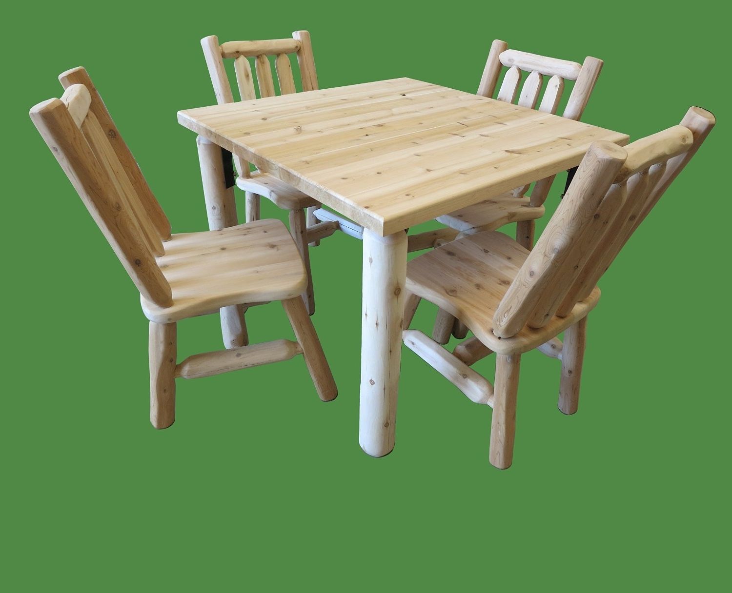 Buy Midwest Log Furniture – Northern White Cedar Log Dining Table Within 2018 Green Cedar Dining Chairs (View 6 of 20)