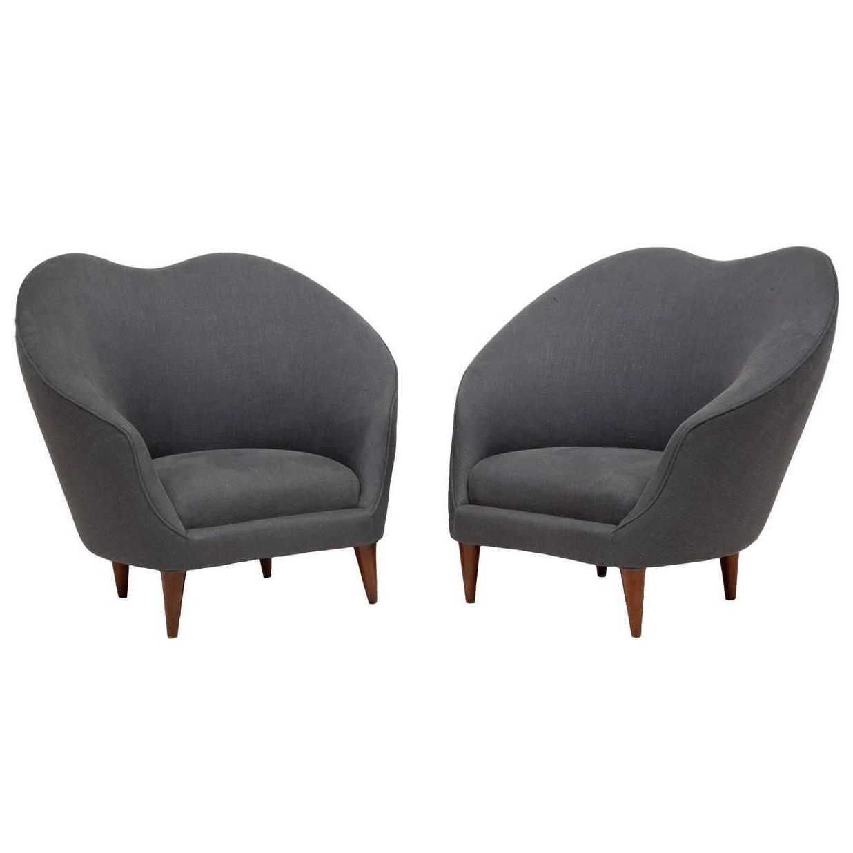 Caira Upholstered Arm Chairs Regarding Newest Pair Of Upholstered Armchairsfederico Munari – Caira Mandaglio (Photo 9 of 20)