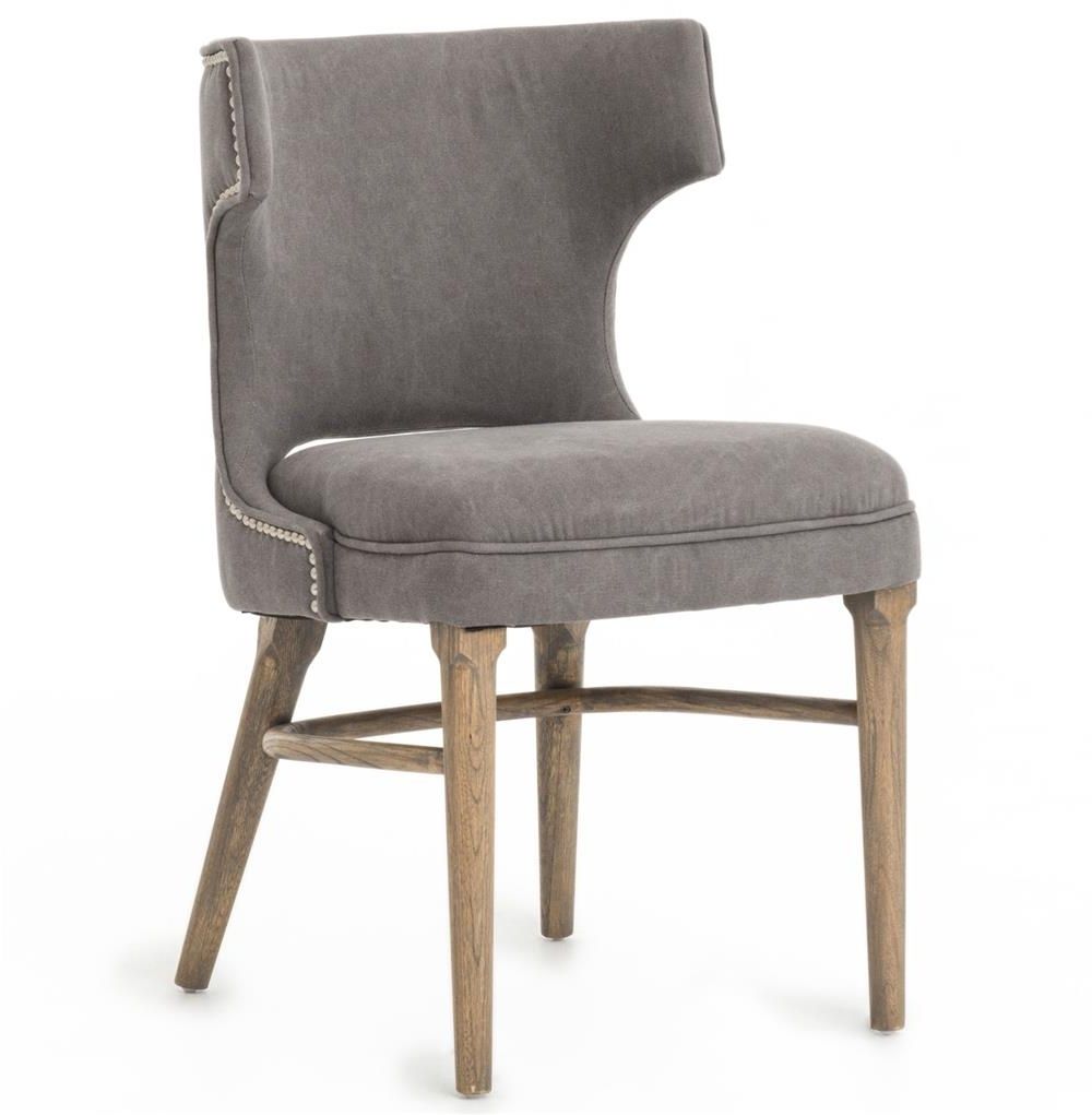 Charcoal Dining Chairs Within Widely Used Greenwich Curved Back Charcoal Grey Canvas Dining Chair (View 10 of 20)