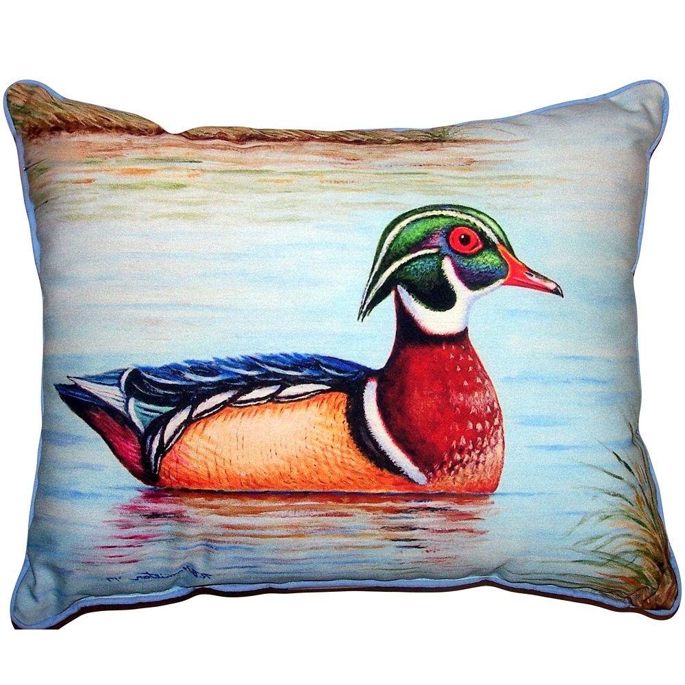 Famous Mallard Side Chairs With Cushion Pertaining To August Grove Windsor Male Wood Duck Ii Indoor/outdoor Lumbar Pillow (Photo 15 of 20)