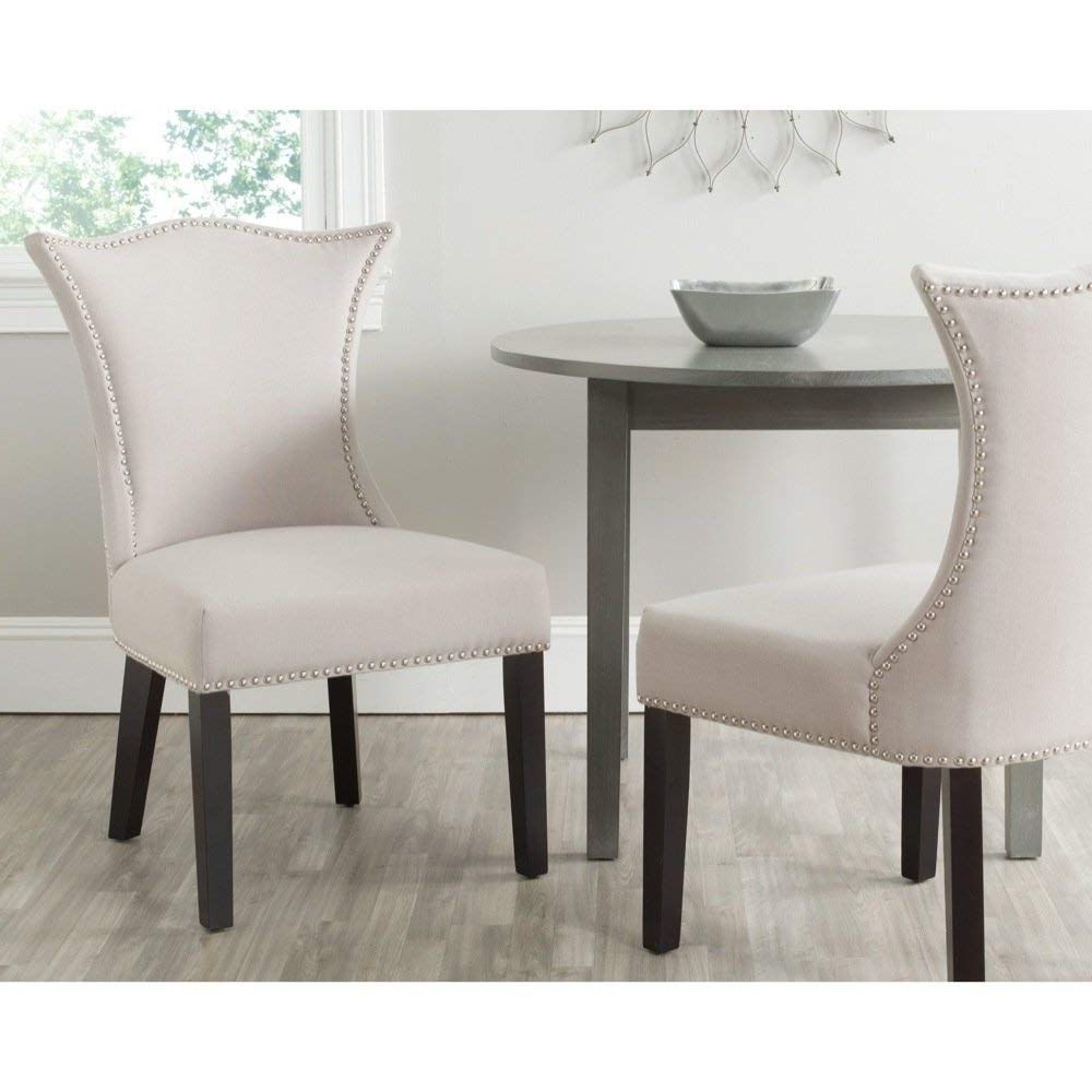 Favorite Caira Black Upholstered Arm Chairs In Amazon – Safavieh Mercer Collection Ciara Side Chair, Taupe, Set (View 6 of 20)
