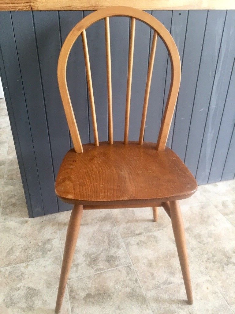 Favorite Kent Dining Chairs Within 4 Vintage Ercol Dining Chairs In Windsor Blonde Finish (Photo 17 of 20)