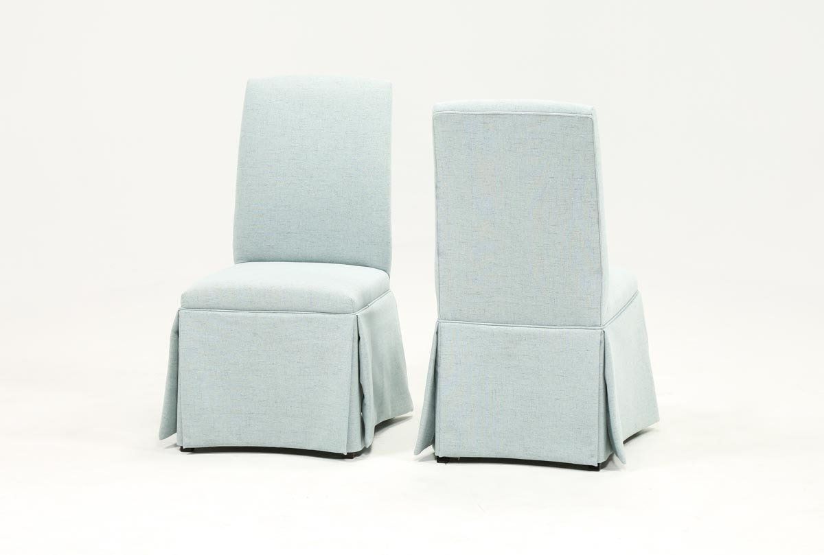 Garten Delft Skirted Side Chairs Set Of 2 Throughout Latest Garten Aqua Skirted Side Chairs Set Of 2 (Photo 1 of 20)