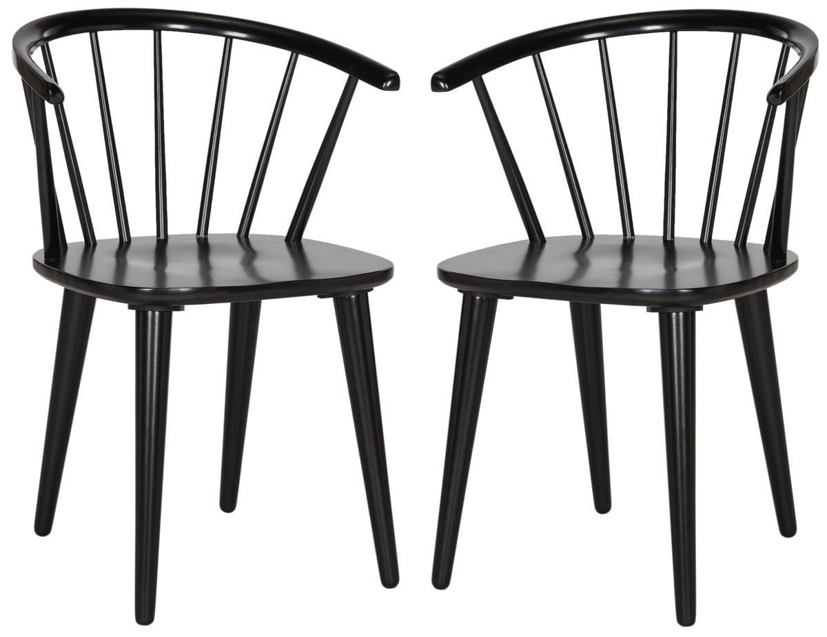 Latest Amh8512a Set2 Dining Chairs – Furnituresafavieh In Hayden Ii Black Side Chairs (View 19 of 20)