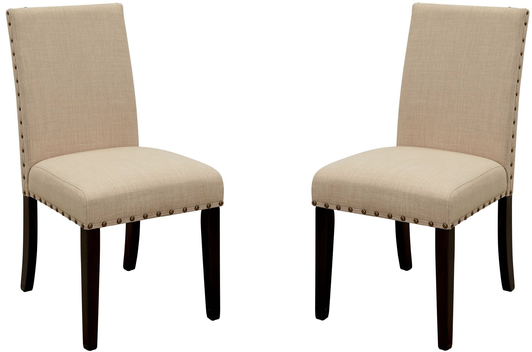 Most Current Mandy Paper White Side Chairs Within Kaitlin Light Walnut Side Chair Set Of 2 From Furniture Of America (Photo 18 of 20)