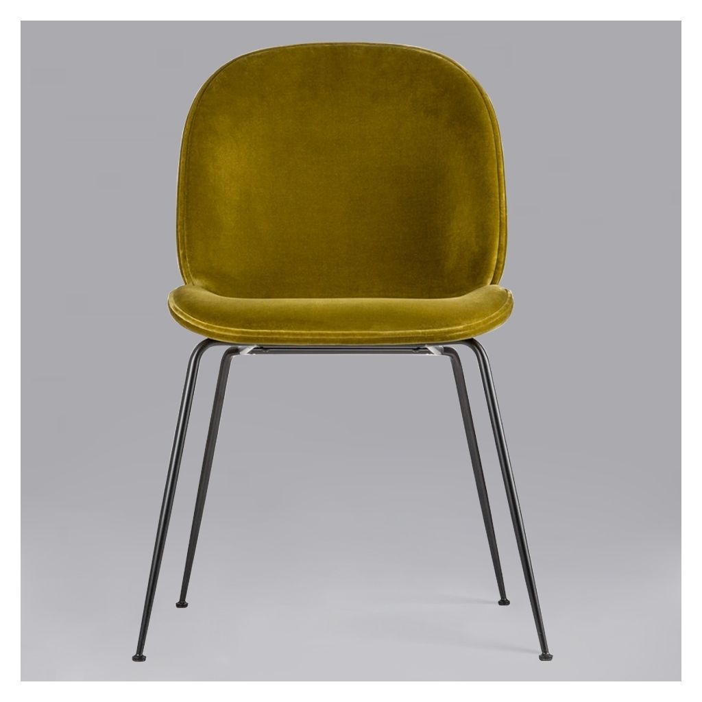 Most Up To Date Beetle Chair Olive Green Velvet With Black Legs – The Conran Shop Inside Dark Olive Velvet Iron Dining Chairs (View 14 of 20)