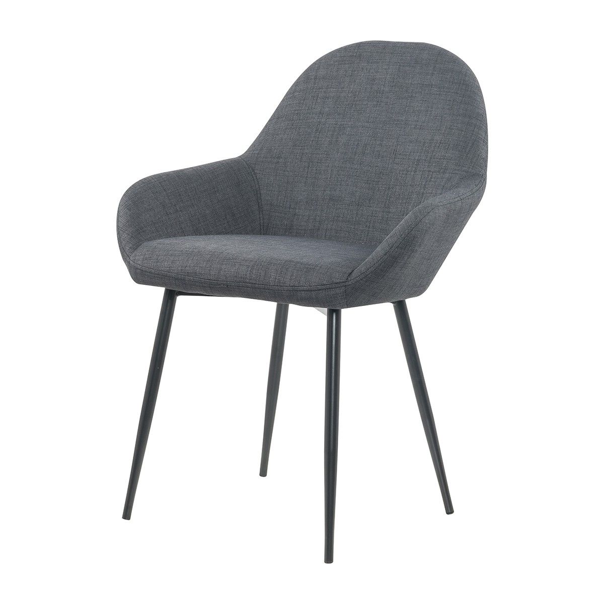 Popular Life Interiors – Brooke Fabric Dining Chair (charcoal) – Modern Pertaining To Charcoal Dining Chairs (View 5 of 20)