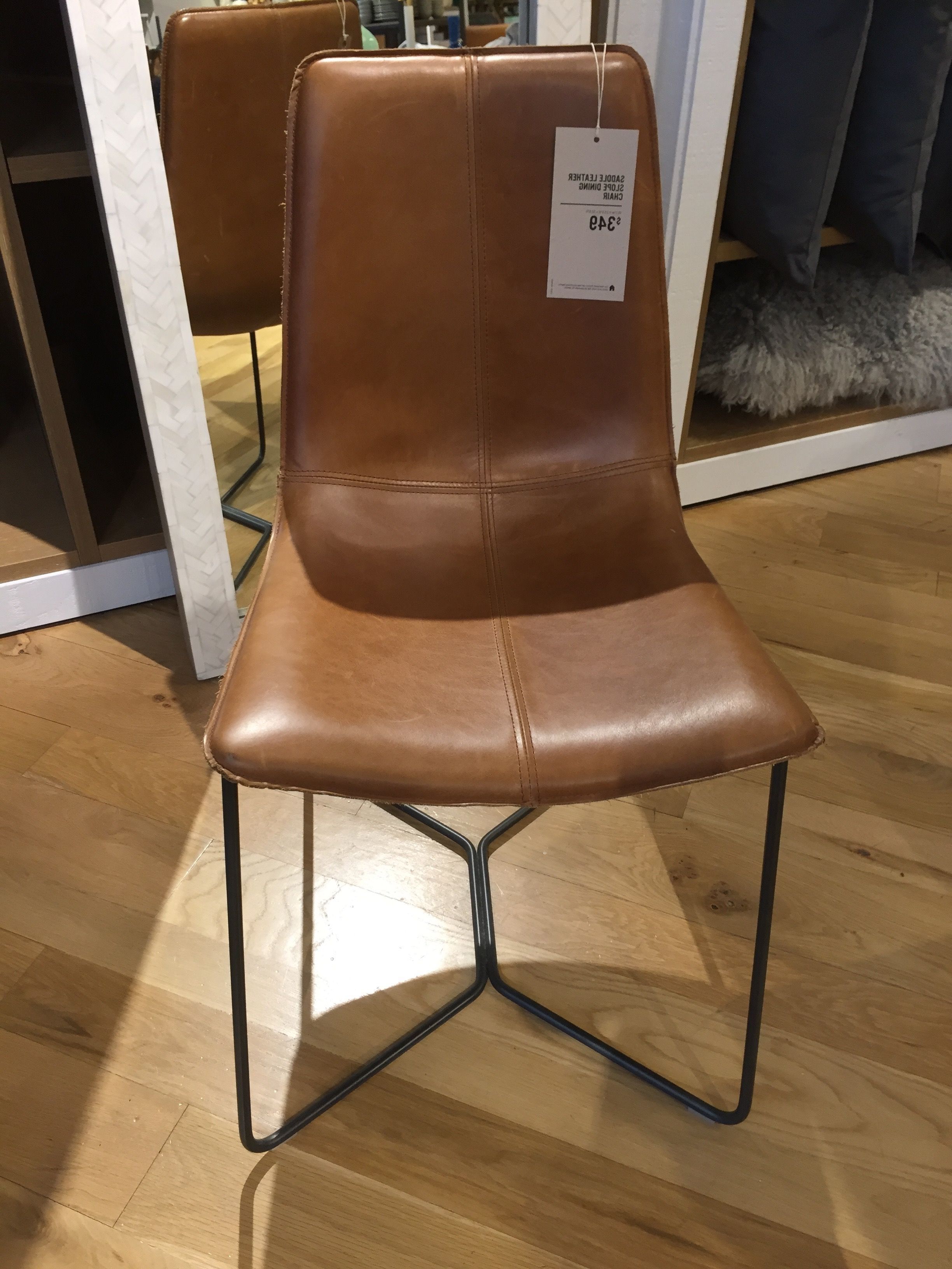Saddle Leather Slope Dining Chair – West Elm (View 9 of 20)