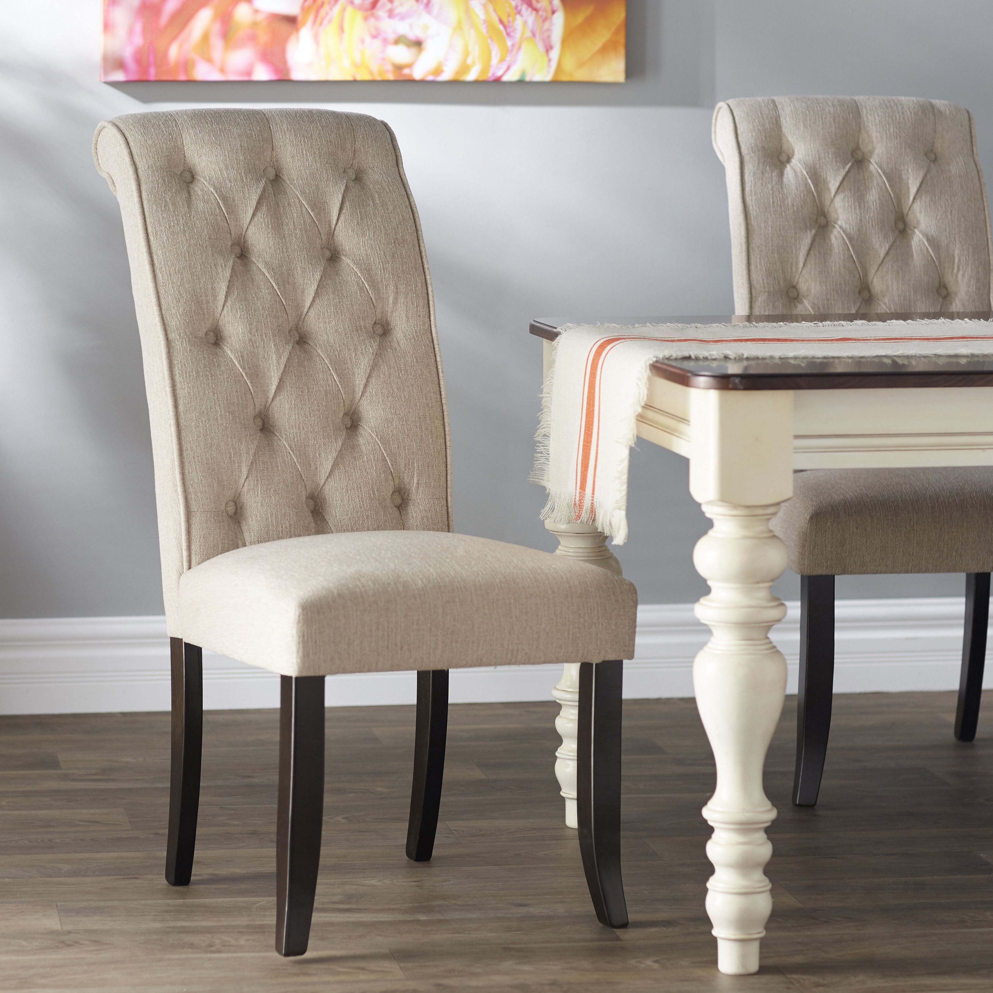 Signature Designashley Carville Tufted Side Chair & Reviews Throughout Most Recent Burton Metal Side Chairs With Wooden Seat (View 19 of 20)