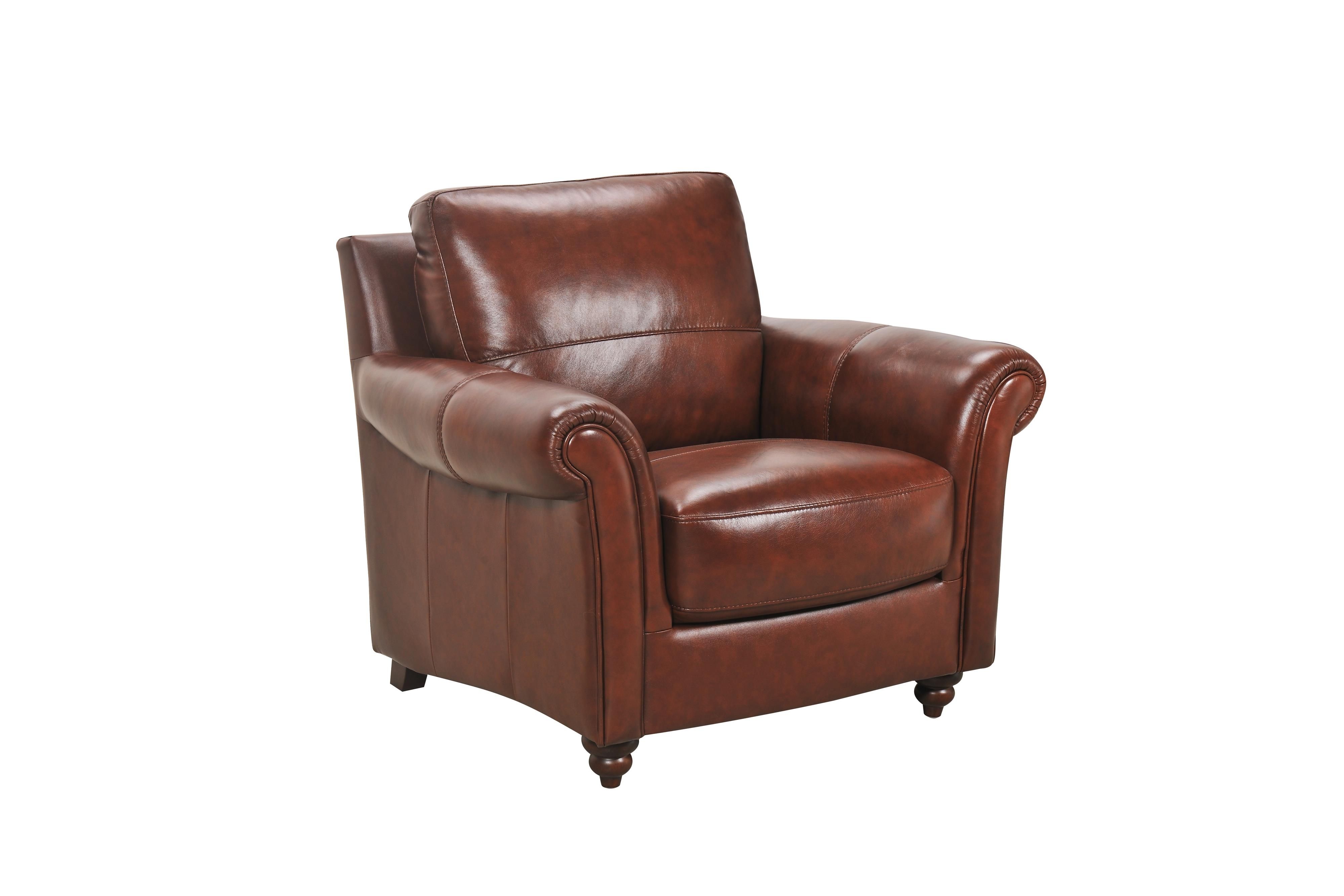 Violino Grady 3508 1p Leather Chair With Rolled Arms And Turned Wood Regarding Most Up To Date Grady Side Chairs (Photo 7 of 20)
