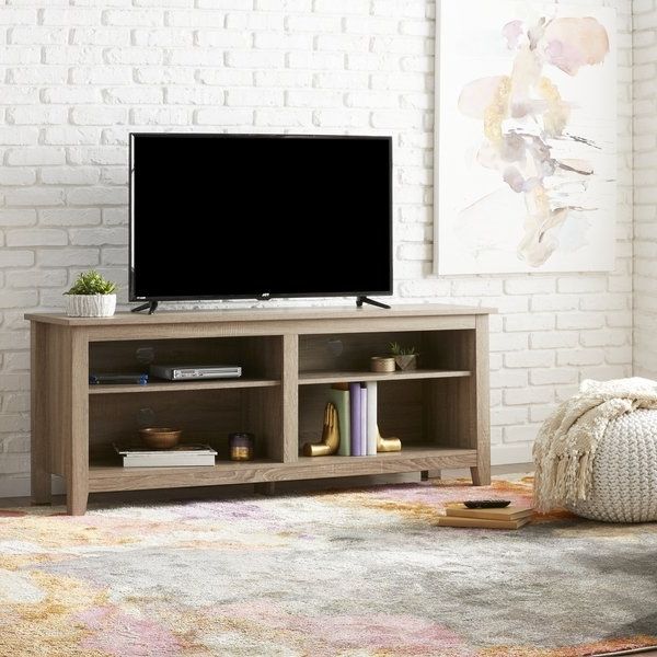 2018 Shop Porch & Den Dexter 58 Inch Driftwood Tv Stand – Free Shipping Within Abbot 60 Inch Tv Stands (View 5 of 20)